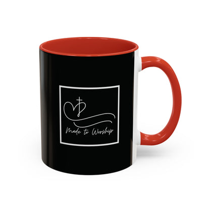 Made to Worship Mug with Bible Verse Christian coffee mugs for Mom Christian Coffee Mug with Inspirational Message Accent Coffee Mug in 11oz Coffee Mug in 15 oz for coffee lovers
