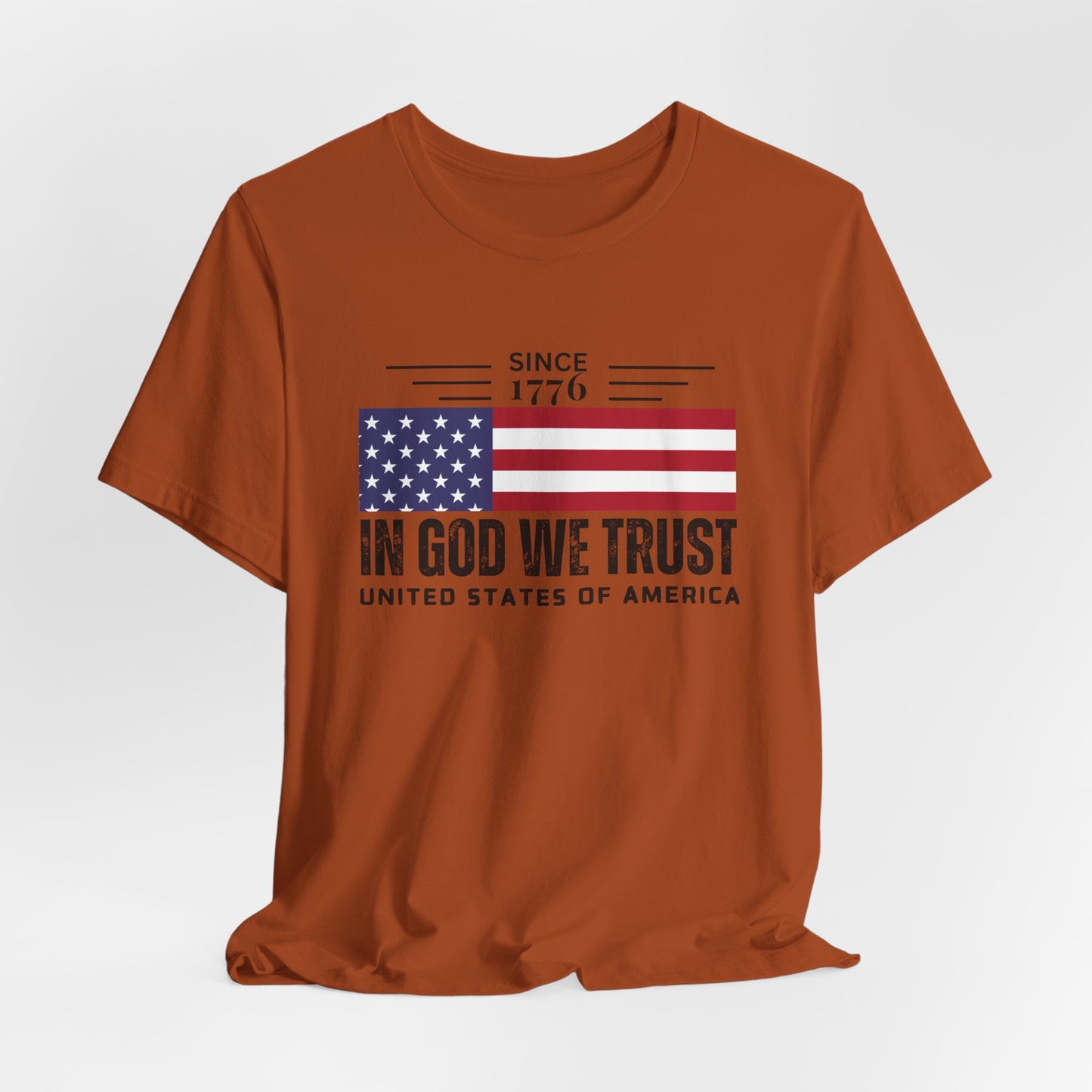 USA Flag Shirt, In God We Trust Christian Tshirt