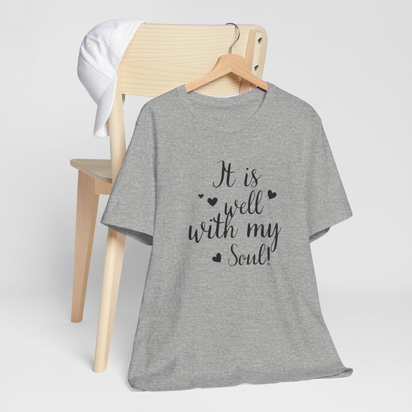 It is Well with My Soul Scripture Wear Christian T-Shirt with Bible Verse Ideal Christian Gift Ideas for Men and Women and for a Christian Lifestyle Fashion