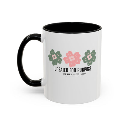 Created for Purpose Mug with Bible Verse Christian coffee mugs