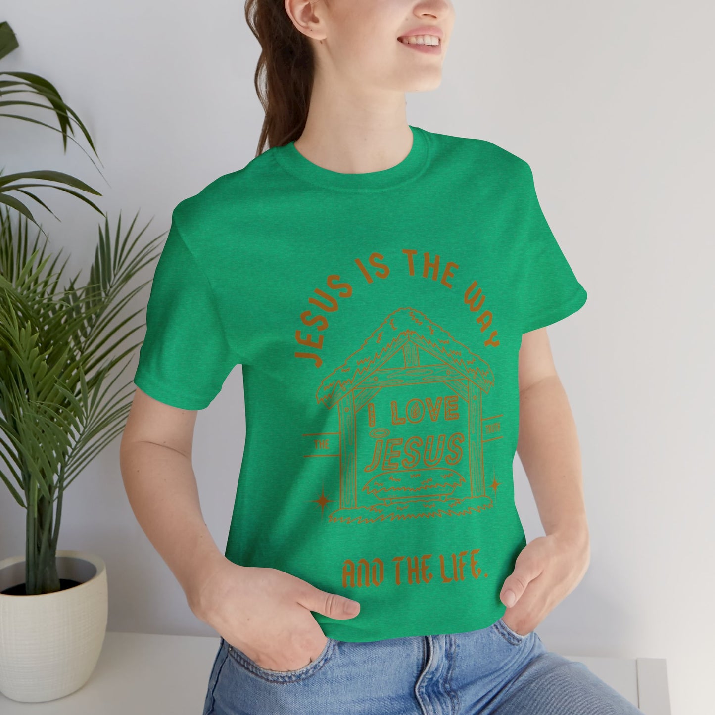 Jesus is the Way Inspirational Christian T-Shirt with Religious Graphics Ideal Religious Gift Ideas for men and Women.