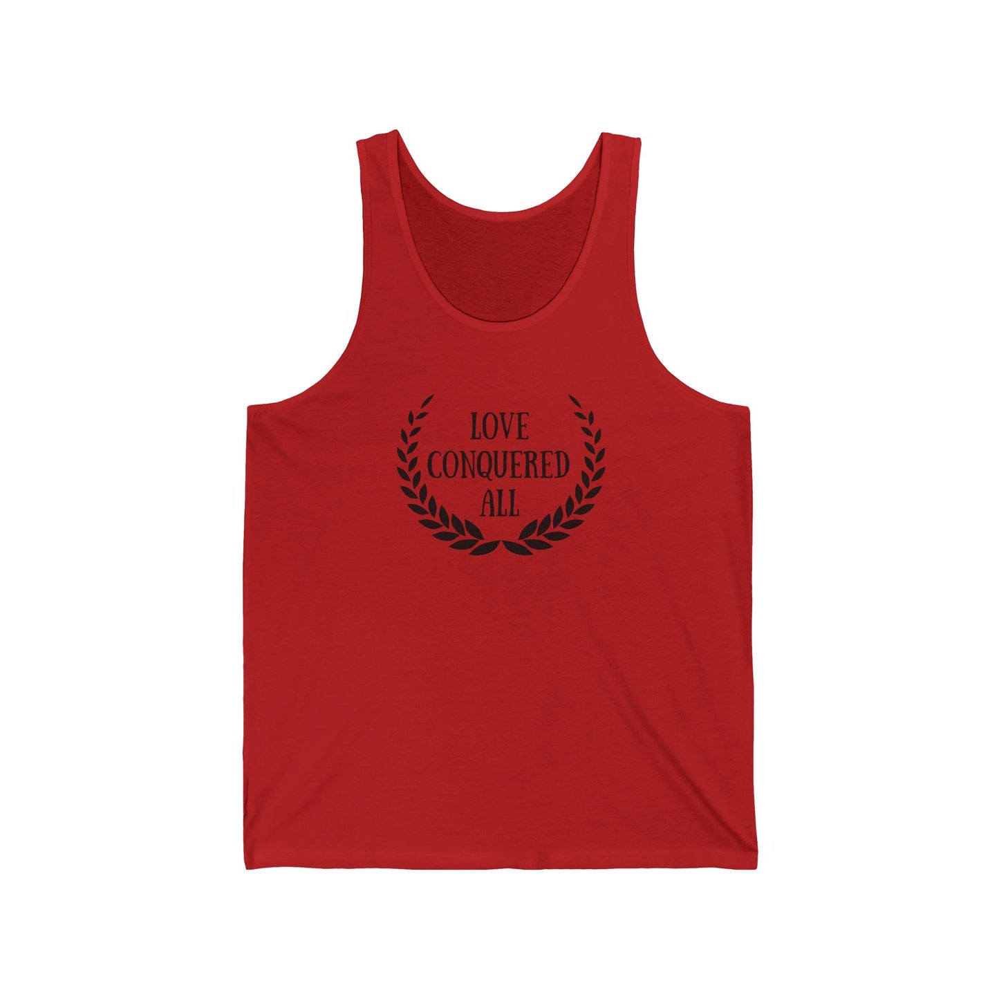 Love Conquered All Unisex Jersey Tank - Inspirational Summer Apparel