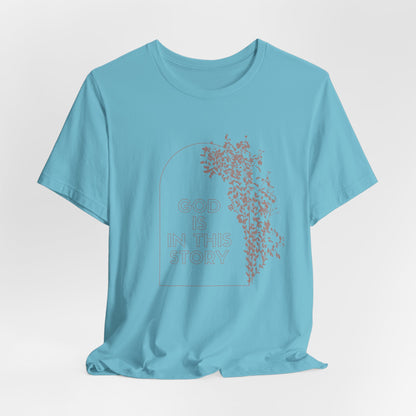 God is in This Story Inspirational Christian T-Shirt with Flower Graphics Ideal Christian Gift Ideas for Women