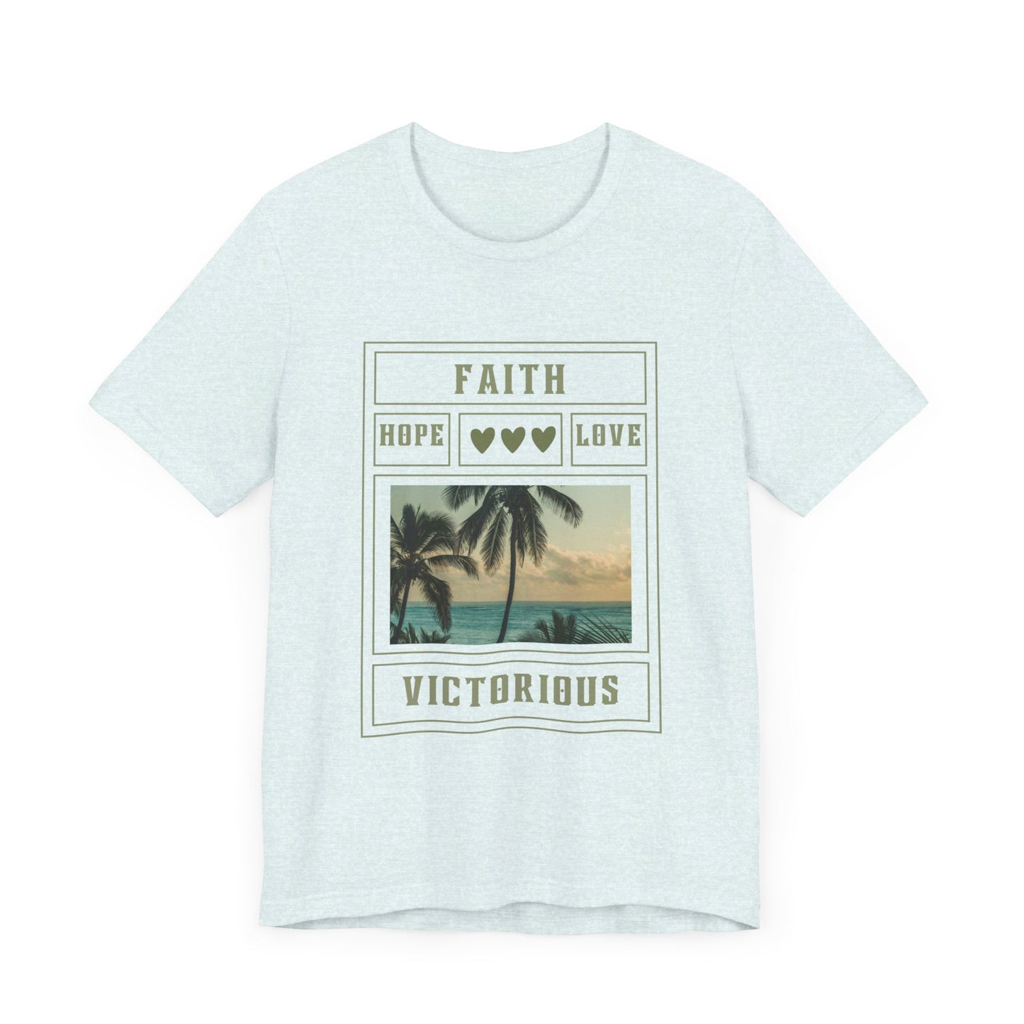 Faith Hope Love Inspirational Christian T-Shirt with Positive Message Ideal Christian Gift Ideas for Women