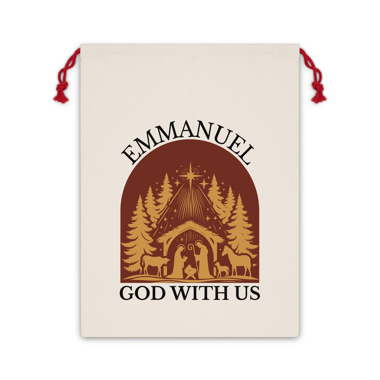 Emmanuel God with us, Christian Christmas Gift Bag