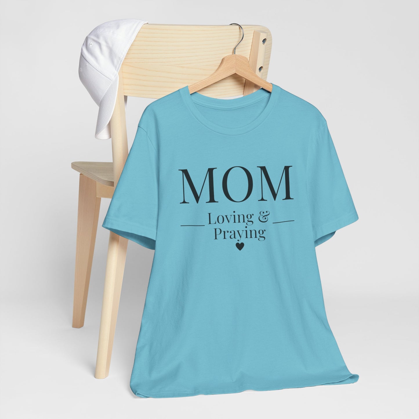 Mom Love and Praying Christian Mom Faith Inspired Christian T-Shirt Ideal Religious Gift Ideas for Women