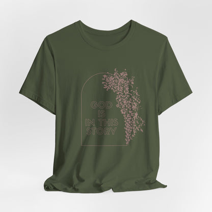 God is in This Story Inspirational Christian T-Shirt with Flower Graphics Ideal Christian Gift Ideas for Women