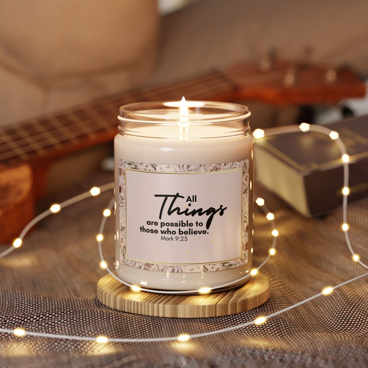 All Things are Possible Christian Candle