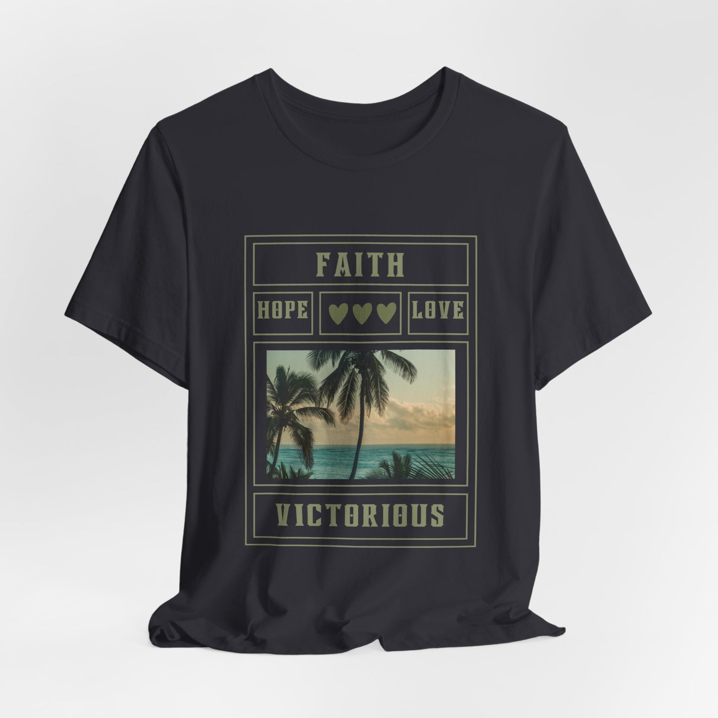 Faith Hope Love Inspirational Christian T-Shirt with Positive Message Ideal Christian Gift Ideas for Women