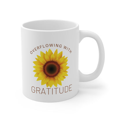 Overflowing With Gratitude Christian Coffee Mug