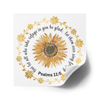 Christian Stickers, Refuge in the Lord Sticker, Psalms 5:11 Sticker, Devotional Journal Sticker, Christian Vinyl Sticker