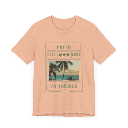 Faith Hope Love Inspirational Christian T-Shirt with Positive Message Ideal Christian Gift Ideas for Women