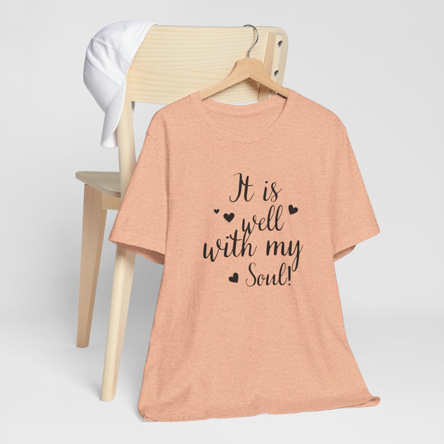 It is Well with My Soul Scripture Wear Christian T-Shirt with Bible Verse Ideal Christian Gift Ideas for Men and Women and for a Christian Lifestyle Fashion