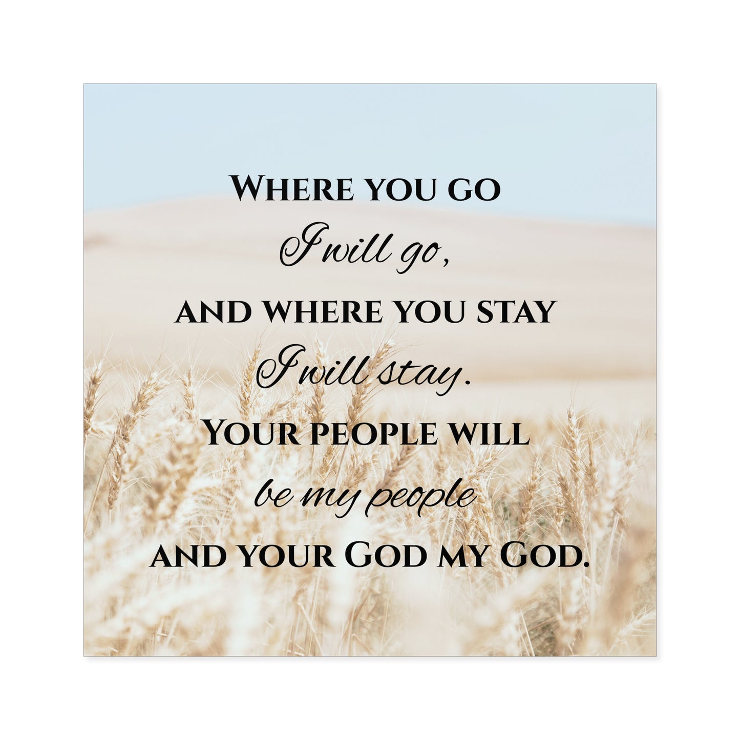 Where You Go I Will Go Sticker, Christian Stickers, Devotional Journal Sticker, Christian Vinyl Sticker, Bible Study Sticker