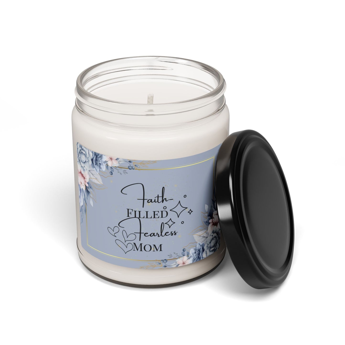 Faith-Filled Fearless Mom Scented Soy Candle, Christian Inspired Scented Candle Perfect Gift for Mother's Day