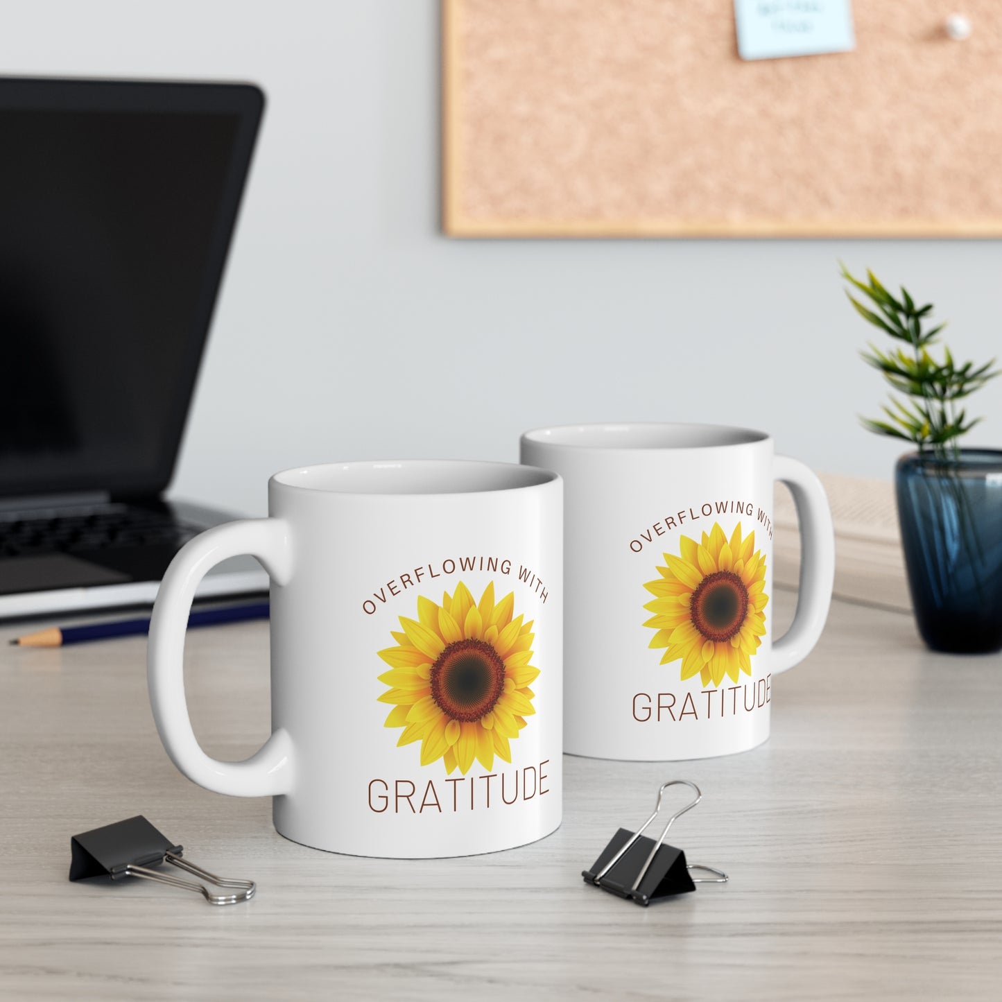 Overflowing With Gratitude Christian Coffee Mug