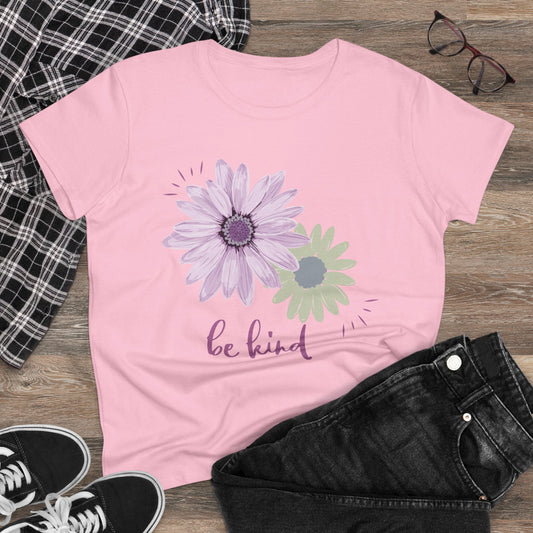 Be Kind Women's Midweight Cotton Tshirt