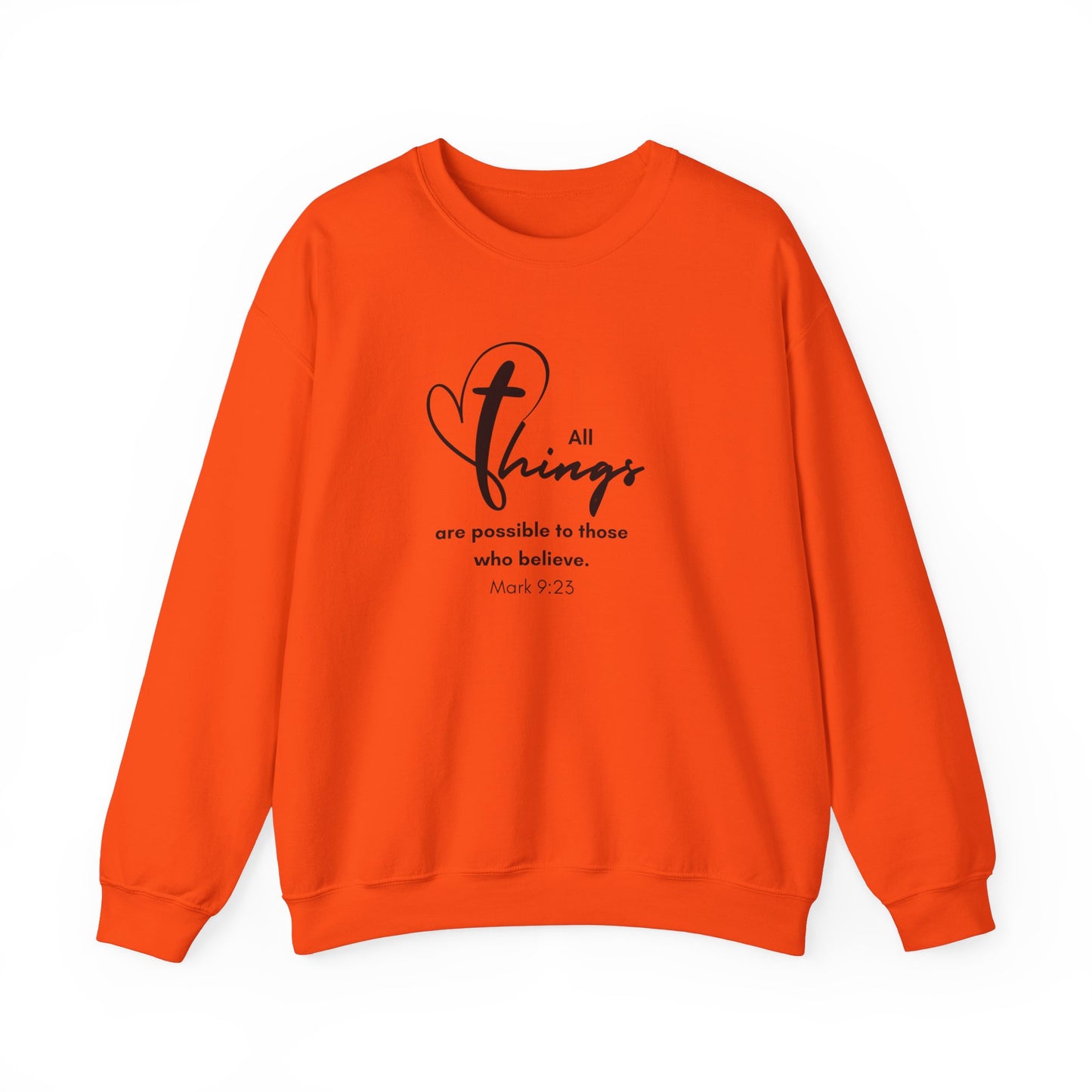 All Things are Possible Sweatshirt Cozy Christian Sweatshirt Inspirational Women Sweatshirt