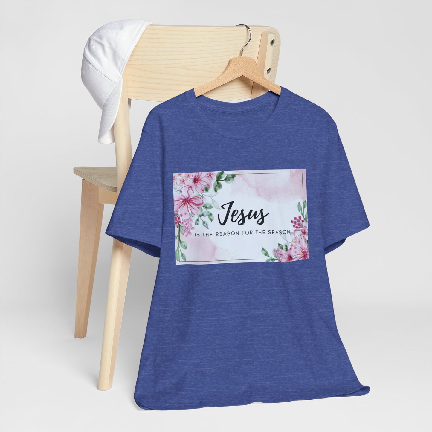 Jesus is the reason for the season Jesus-inspired Shirt with Flower Graphics Ideal Christian Gift Ideas for Women