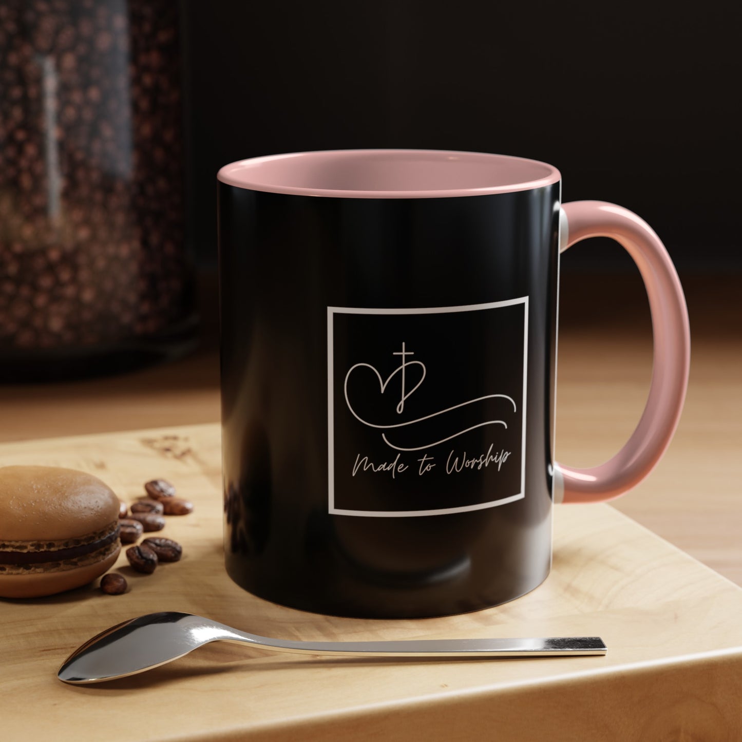 Made to Worship Mug with Bible Verse Christian coffee mugs for Mom Christian Coffee Mug with Inspirational Message Accent Coffee Mug in 11oz Coffee Mug in 15 oz for coffee lovers