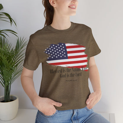 Christian shirts with American flag with Comfortable USA Flag TShirt Ideal Christian Gift Idea for Women.