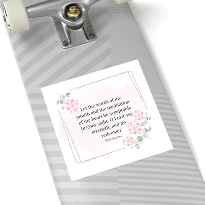 Christian Stickers, Psalms 19:14 Notebook Stickers