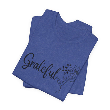 Grateful Inspirational Christian T-Shirt with Religious Graphics Ideal Religious Gift Ideas for Women