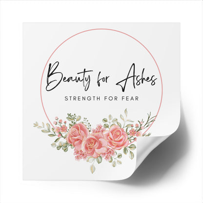 Beauty for Ashes Sticker with Inspirational Message Christian Sticker