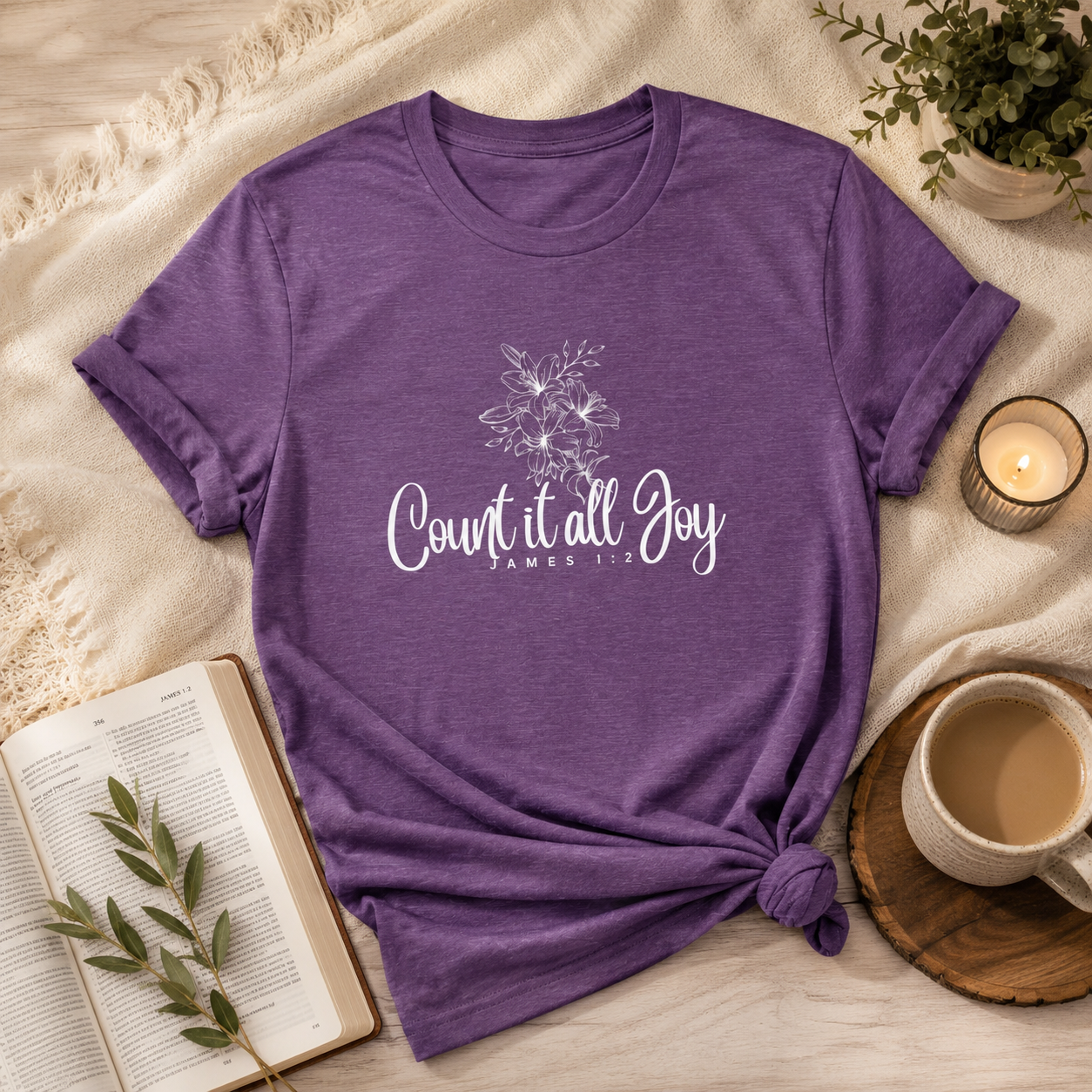 County It All Joy Minimalist Christian Tshirt