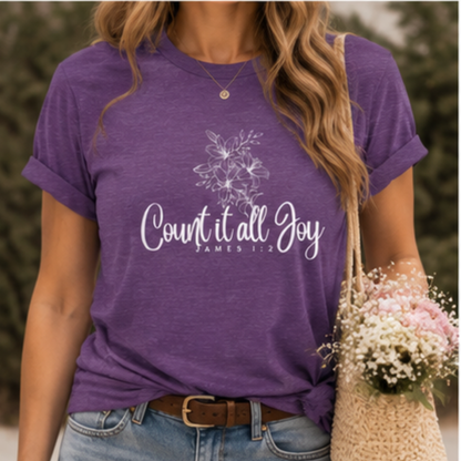 County It All Joy Minimalist Christian Tshirt