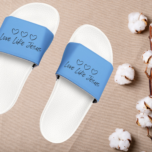 Love Like Jesus Sandles Christian Women's Removable Strap Sandals for Christian Mom Slip Sandle Gifts for Christian Mommy Flip Flop with US Flag Graphics