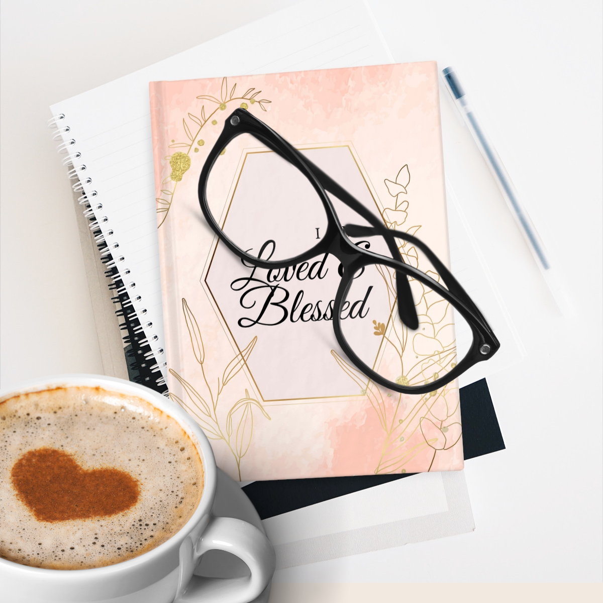 Loved and Blessed Christian Inspired Journal - Ruled Line