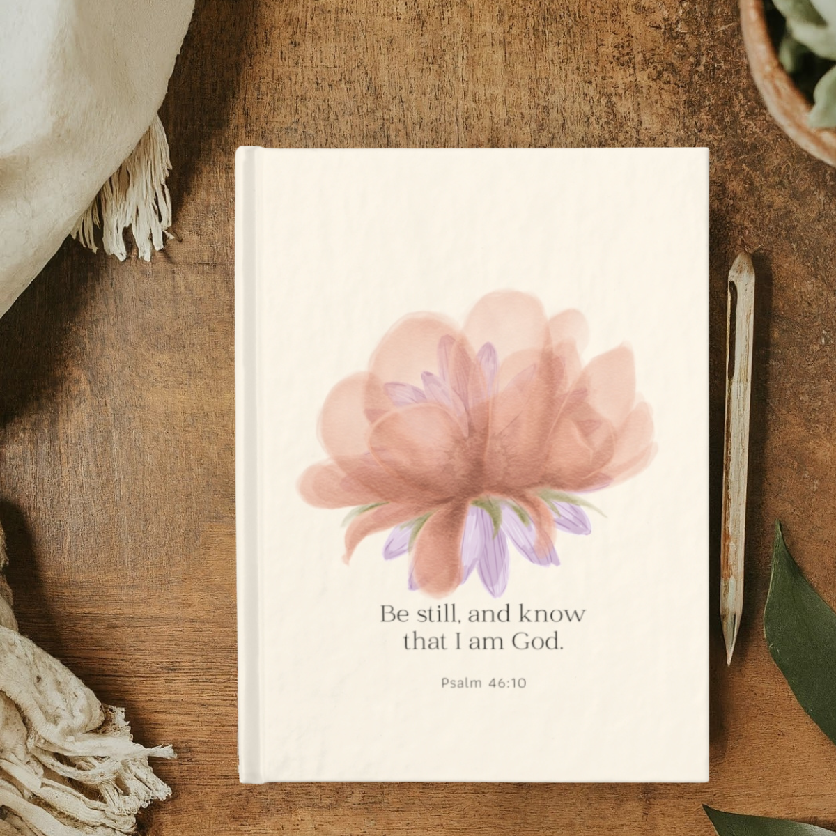 Be Still and Know that I am God Christian Lined Journal for Church Notebook with Bible Verse Journaling Book