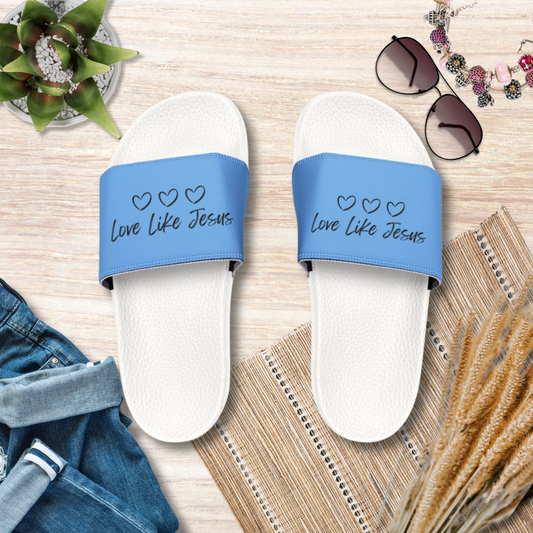 Love Like Jesus Sandles Christian Women's Removable Strap Sandals for Christian Mom Slip Sandle Gifts for Christian Mommy Flip Flop with US Flag Graphics