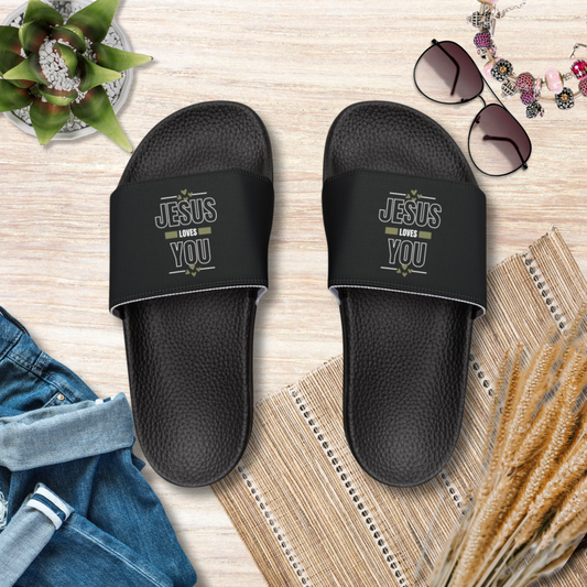 Jesus Loves You Christian Women's Removable Strap Sandals