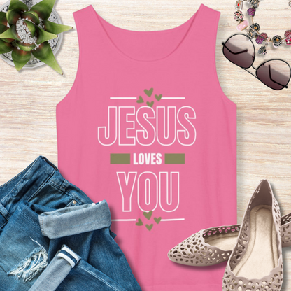 Jesus Loves You Christian Tank Top