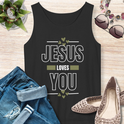 Jesus Loves You Christian Tank Top