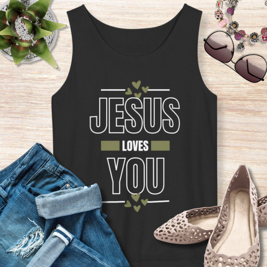Jesus Loves You Christian Tank Top