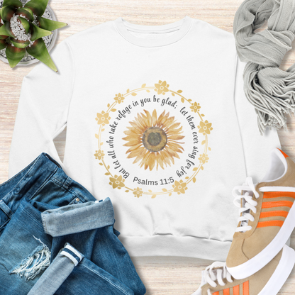 God is My Refuge Sweatshirt Cozy Christian Sweatshirt