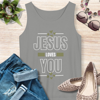 Jesus Loves You Christian Tank Top
