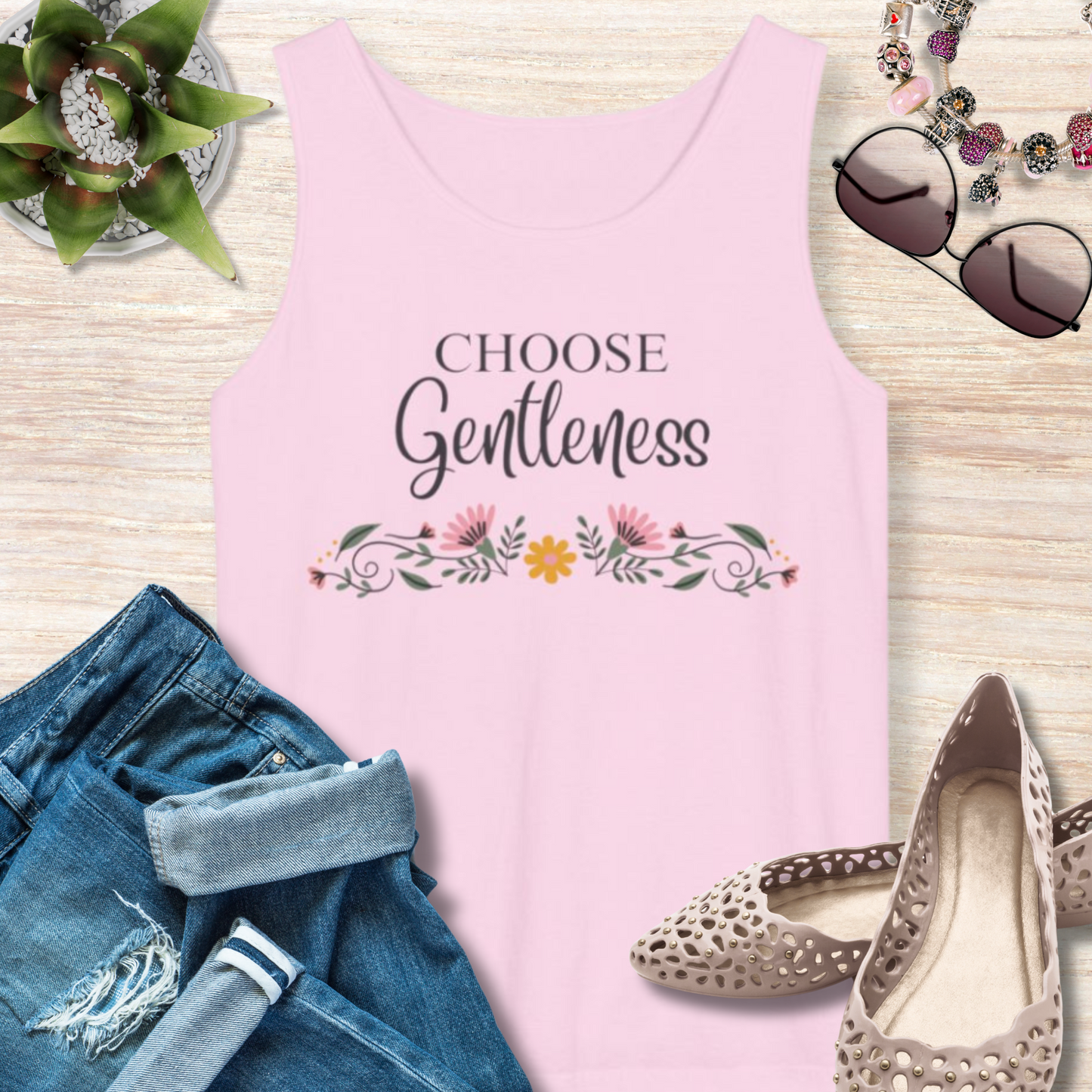 Choose Gentleness Christian Tank Top