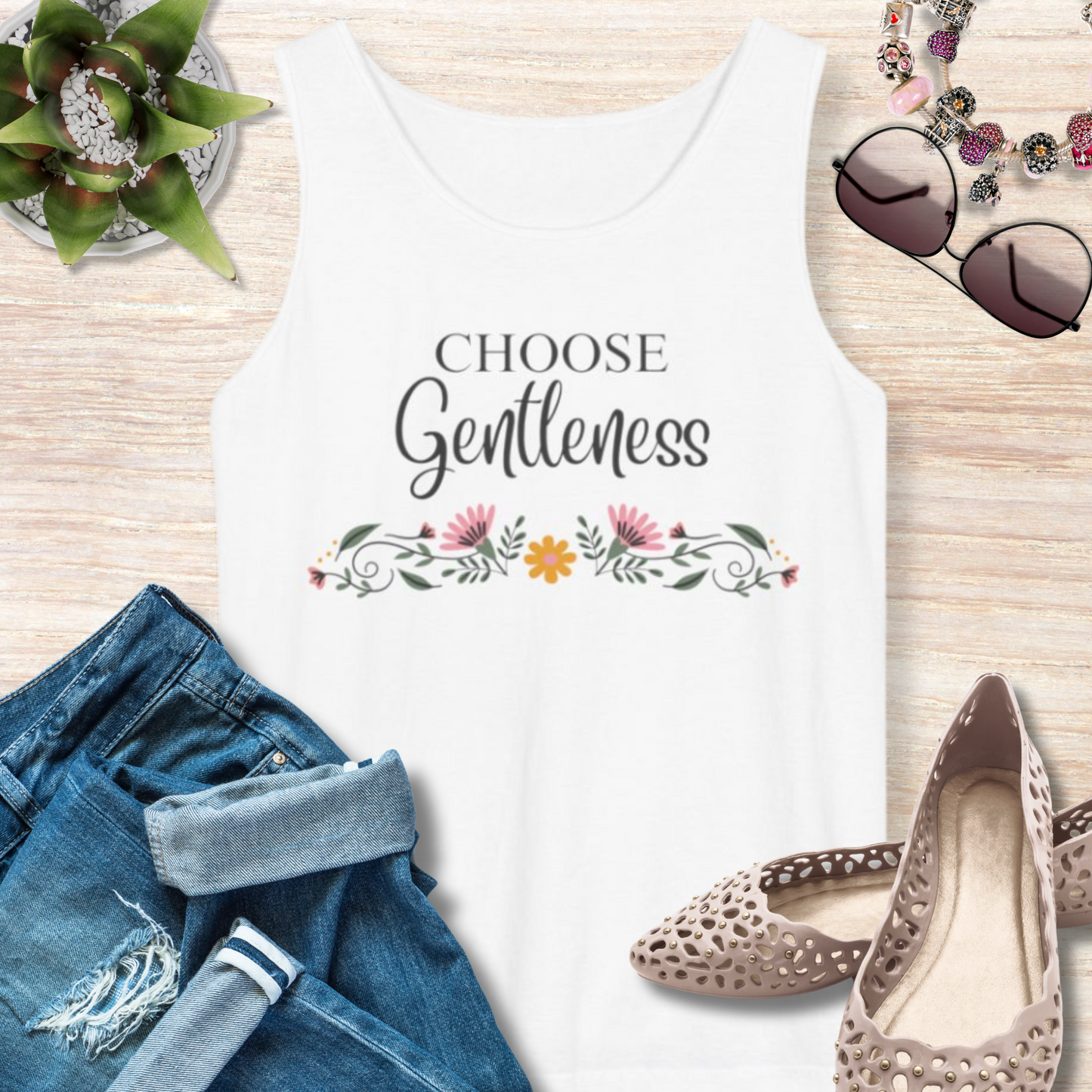 Choose Gentleness Christian Tank Top
