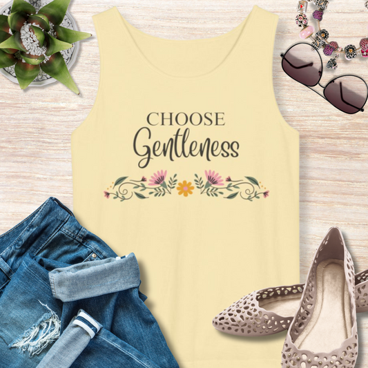 Choose Gentleness Christian Tank Top