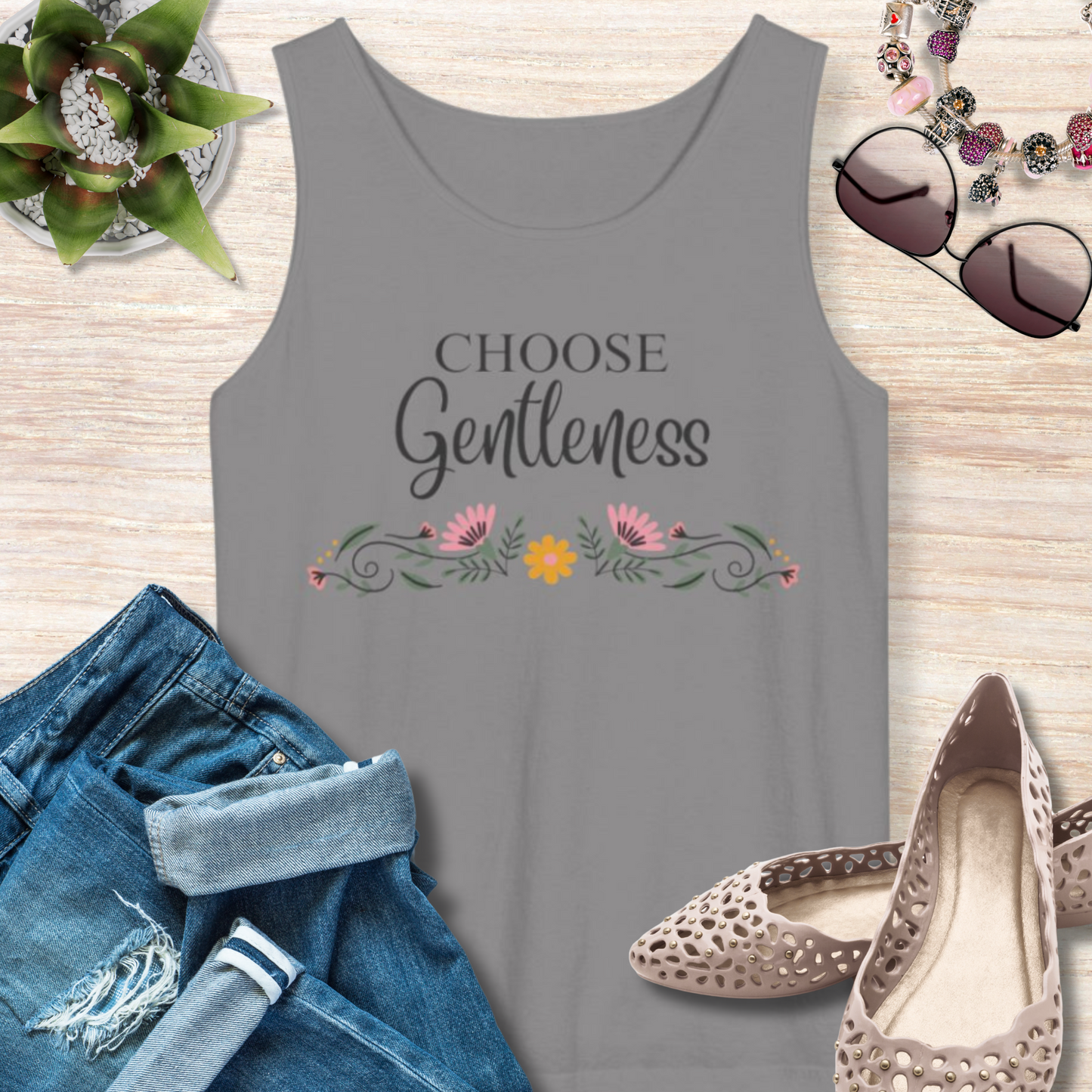 Choose Gentleness Christian Tank Top