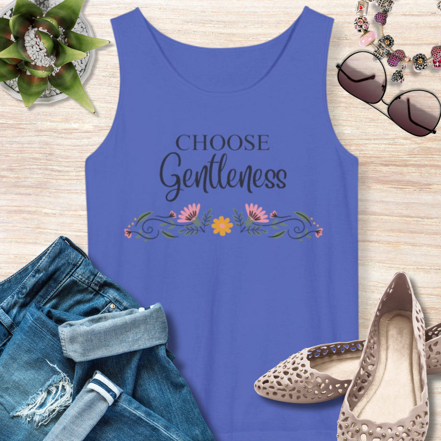 Choose Gentleness Christian Tank Top