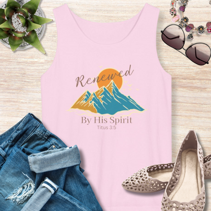 Renewed By His Spirit Christian Tank Top