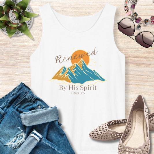 Renewed By His Spirit Christian Tank Top