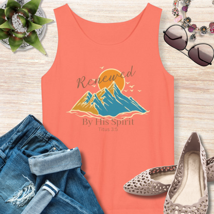 Renewed By His Spirit Christian Tank Top