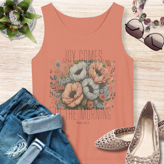 Joy Comes in The Morning Christian Tank Top