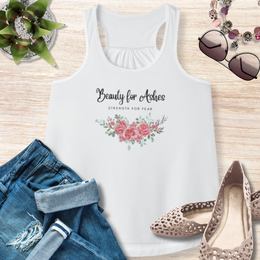 Beauty for Ashes Tank Top for Christian Women Tank Top for Summer Christian Mom Tank Top with Bible Verse Tank Top Christian Gifts for Women